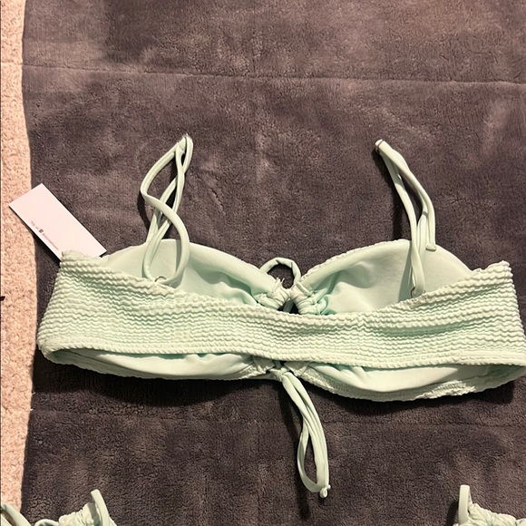 Women’s  Mint Green Bikini Set top Medium Bottom Large - Picture 6 of 11